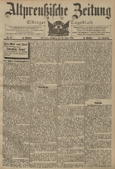 Altpreussische Zeitung, Nr. 97 Sonntag 26 April 1903, 55. Jahrgang