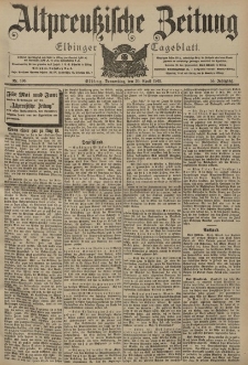 Altpreussische Zeitung, Nr. 100 Donnerstag 30 April 1903, 55. Jahrgang
