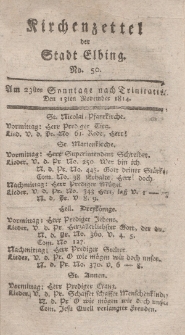Kirchenzettel der Stadt Elbing, Nr. 50, 13 November 1814