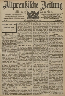 Altpreussische Zeitung, Nr. 101 Freitag 1 Mai 1903, 55. Jahrgang