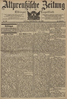 Altpreussische Zeitung, Nr. 106 Donnerstag 7 Mai 1903, 55. Jahrgang