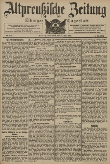 Altpreussische Zeitung, Nr. 114 Sonnabend 16 Mai 1903, 55. Jahrgang