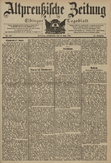 Altpreussische Zeitung, Nr. 118 Donnerstag 21 Mai 1903, 55. Jahrgang