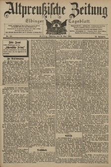 Altpreussische Zeitung, Nr. 121 Dienstag 26 Mai 1903, 55. Jahrgang