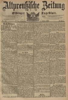 Altpreussische Zeitung, Nr. 231 Donnerstag 1 Oktober 1896, 48. Jahrgang