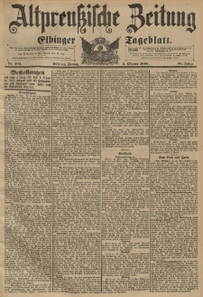 Altpreussische Zeitung, Nr. 232 Freitag 2 Oktober 1896, 48. Jahrgang