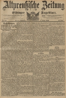 Altpreussische Zeitung, Nr. 237 Donnerstag 8 Oktober 1896, 48. Jahrgang