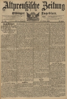 Altpreussische Zeitung, Nr. 239 Sonnabend 10 Oktober 1896, 48. Jahrgang