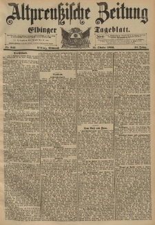 Altpreussische Zeitung, Nr. 242 Mittwoch 14 Oktober 1896, 48. Jahrgang