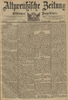 Altpreussische Zeitung, Nr. 246 Sonntag 18 Oktober 1896, 48. Jahrgang