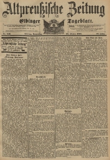 Altpreussische Zeitung, Nr. 249 Donnerstag 22 Oktober 1896, 48. Jahrgang