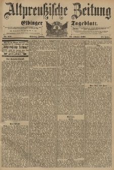 Altpreussische Zeitung, Nr. 250 Freitag 23 Oktober 1896, 48. Jahrgang