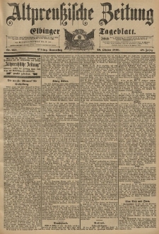 Altpreussische Zeitung, Nr. 255 Donnerstag 29 Oktober 1896, 48. Jahrgang