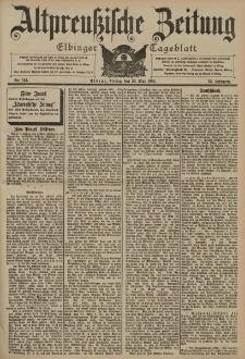 Altpreussische Zeitung, Nr. 124 Freitag 29 Mai 1903, 55. Jahrgang