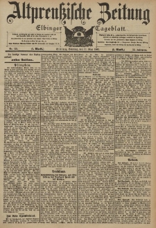 Altpreussische Zeitung, Nr. 126 Sonntag 31 Mai 1903, 55. Jahrgang