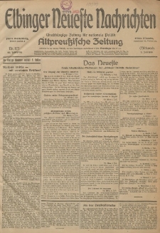 Elbinger Neueste Nachrichten, Nr. 177 Mittwoch 1 Juli 1914 66. Jahrgang