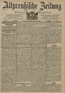 Altpreussische Zeitung, Nr. 131 Sonntag 7 Juni 1903, 55. Jahrgang