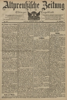 Altpreussische Zeitung, Nr. 134 Donnerstag 11 Juni 1903, 55. Jahrgang