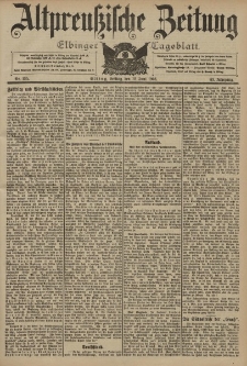 Altpreussische Zeitung, Nr. 135 Freitag 12 Juni 1903, 55. Jahrgang