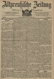 Altpreussische Zeitung, Nr. 142 Sonnabend 20 Juni 1903, 55. Jahrgang