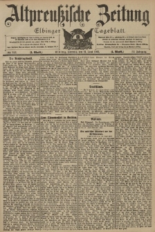Altpreussische Zeitung, Nr. 143 Sonntag 21 Juni 1903, 55. Jahrgang