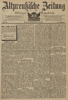 Altpreussische Zeitung, Nr. 147 Freitag 26 Juni 1903, 55. Jahrgang