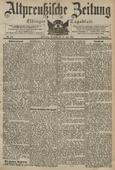 Altpreussische Zeitung, Nr. 163 Mittwoch 15 Juli 1903, 55. Jahrgang