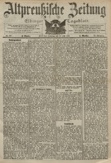 Altpreussische Zeitung, Nr. 167 Sonntag 19 Juli 1903, 55. Jahrgang