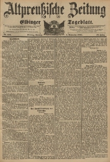 Altpreussische Zeitung, Nr. 258 Sonntag 1 November 1896, 48. Jahrgang
