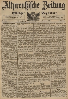 Altpreussische Zeitung, Nr. 262 Freitag 6 November 1896, 48. Jahrgang