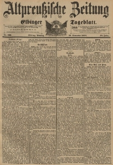 Altpreussische Zeitung, Nr. 265 Dienstag 10 November 1896, 48. Jahrgang