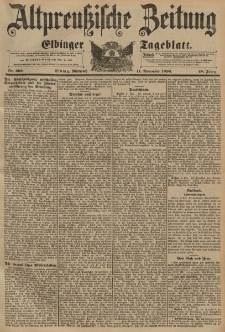 Altpreussische Zeitung, Nr. 266 Mittwoch 11 November 1896, 48. Jahrgang