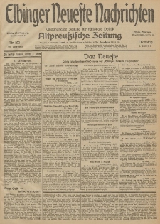 Elbinger Neueste Nachrichten, Nr. 183 Dienstag 7 Juli 1914 66. Jahrgang