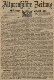 Altpreussische Zeitung, Nr. 268 Freitag 13 November 1896, 48. Jahrgang