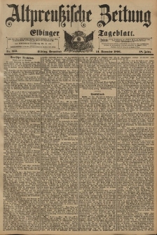 Altpreussische Zeitung, Nr. 269 Sonnabend 14 November 1896, 48. Jahrgang
