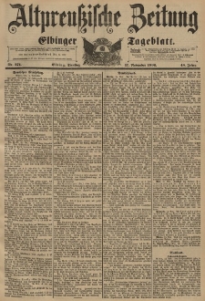 Altpreussische Zeitung, Nr. 271 Dienstag 17 November 1896, 48. Jahrgang