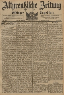 Altpreussische Zeitung, Nr. 272 Mittwoch 18 November 1896, 48. Jahrgang