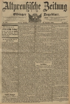 Altpreussische Zeitung, Nr. 275 Sonntag 22 November 1896, 48. Jahrgang