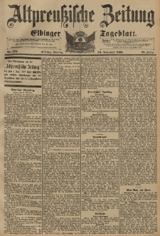 Altpreussische Zeitung, Nr. 276 Dienstag 24 November 1896, 48. Jahrgang