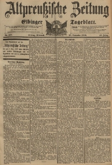 Altpreussische Zeitung, Nr. 277 Mittwoch 25 November 1896, 48. Jahrgang