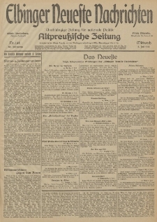 Elbinger Neueste Nachrichten, Nr. 184 Mittwoch 8 Juli 1914 66. Jahrgang
