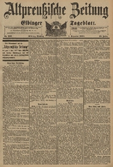 Altpreussische Zeitung, Nr. 282 Dienstag 1 Dezember 1896, 48. Jahrgang