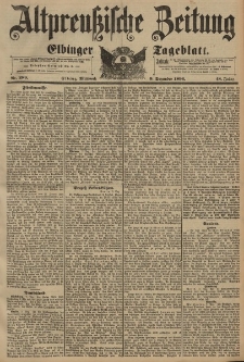 Altpreussische Zeitung, Nr. 289 Mittwoch 9 Dezember 1896, 48. Jahrgang