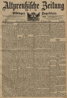 Altpreussische Zeitung, Nr. 290 Donnerstag 10 Dezember 1896, 48. Jahrgang