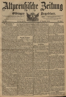 Altpreussische Zeitung, Nr. 291 Freitag 11 Dezember 1896, 48. Jahrgang