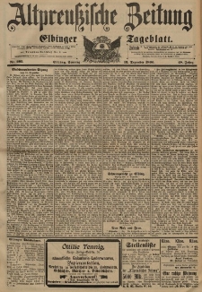 Altpreussische Zeitung, Nr. 293 Sonntag 13 Dezember 1896, 48. Jahrgang