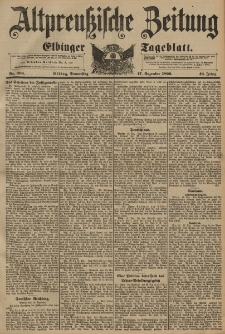 Altpreussische Zeitung, Nr. 296 Donnerstag 17 Dezember 1896, 48. Jahrgang