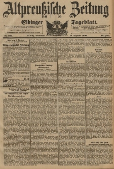 Altpreussische Zeitung, Nr. 298 Sonnabend 19 Dezember 1896, 48. Jahrgang