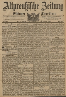 Altpreussische Zeitung, Nr. 300 Dienstag 22 Dezember 1896, 48. Jahrgang