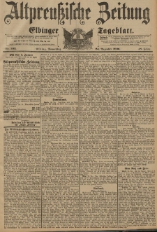 Altpreussische Zeitung, Nr. 302 Donnerstag 24 Dezember 1896, 48. Jahrgang